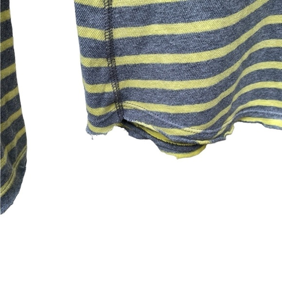 Free People Yellow/Gray Striped Call Back Henley Top I Size: S - Picture 11 of 12